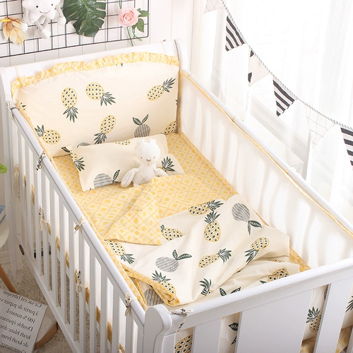 Кроватка, летние дышащие бортики, хлопковое покрывало, 3D, защита от столкновений, постельные принадлежности