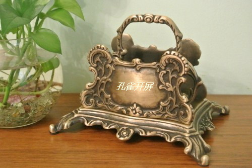 欧式风纯铜明信片插座摆件工艺品