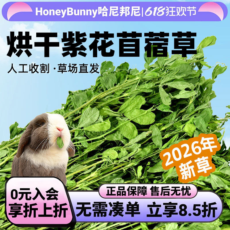 26年烘干苜蓿草干草兔子头茬新草龙猫荷兰猪幼兔紫花苜蓿草干牧草