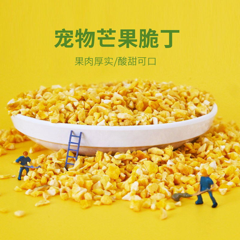 宠物冻干芒果脆丁营养水果脆丁兔子龙猫荷兰猪金丝熊果干零食35g
