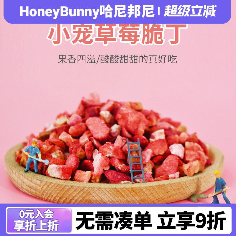 精选优质美味冻干草莓 营养水果零食 豚鼠龙猫兔子仓鼠补充VC 35g