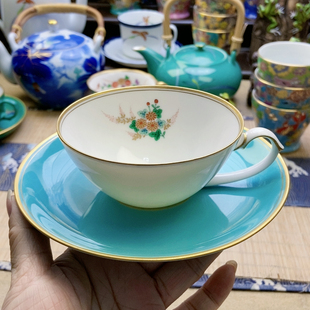 福利款!高品!香兰社菊吉花咖啡杯 微微瑕