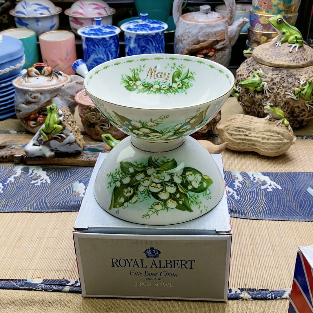 大漏！皇家阿尔伯特米饭碗两只带盒 5月