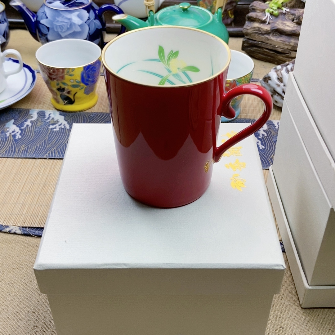 新款！福利出！香兰社红釉兰花马克杯 带盒 特价,餐饮具,茶杯,淘宝优惠券,粉丝福利购,淘宝优惠卷