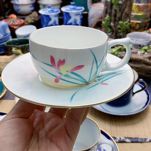 香兰社兰花咖啡杯下午茶特价 大漏