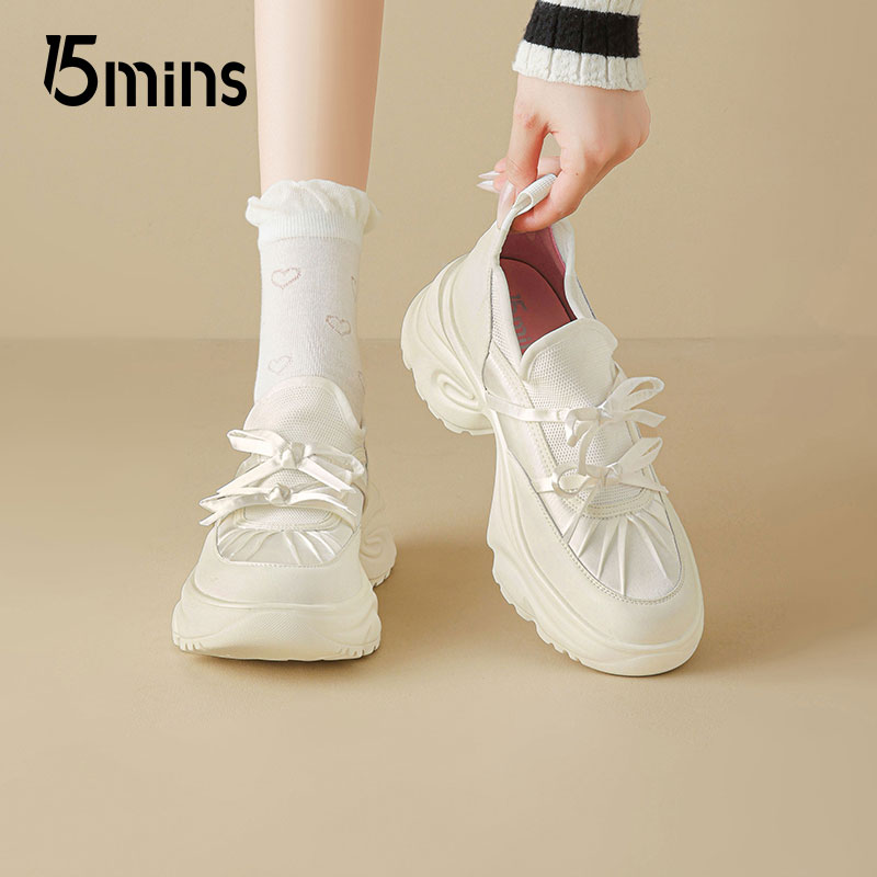 15mins厚底老爹鞋女款2025秋季