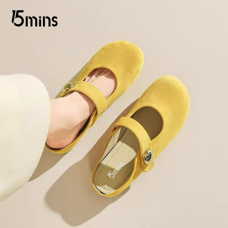 15mins玛丽珍包头半拖鞋女夏外穿