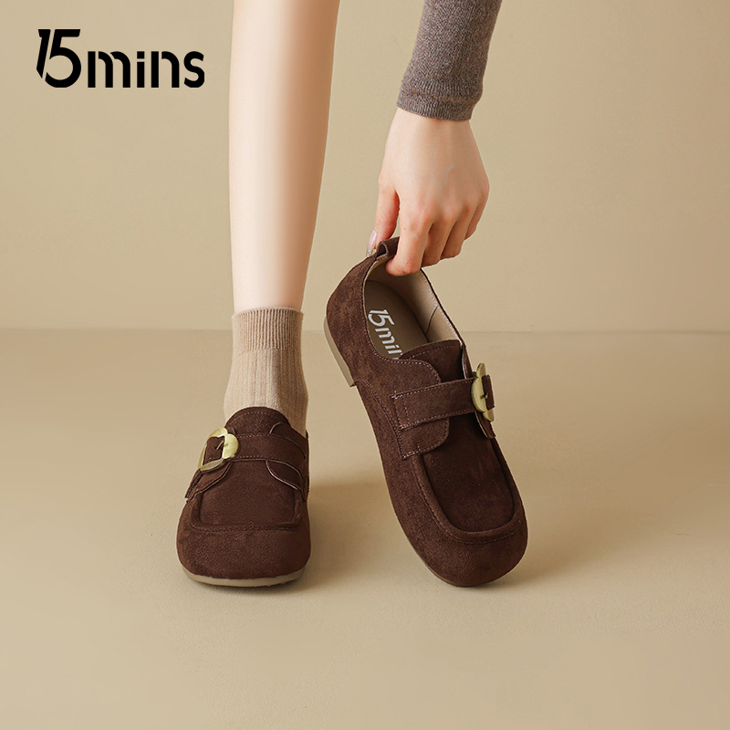 15mins反绒勃肯鞋女2025秋季