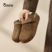 女2026新款 春季 厚底增高勃肯鞋 15mins懒人勃肯包头拖鞋 一脚蹬拖鞋
