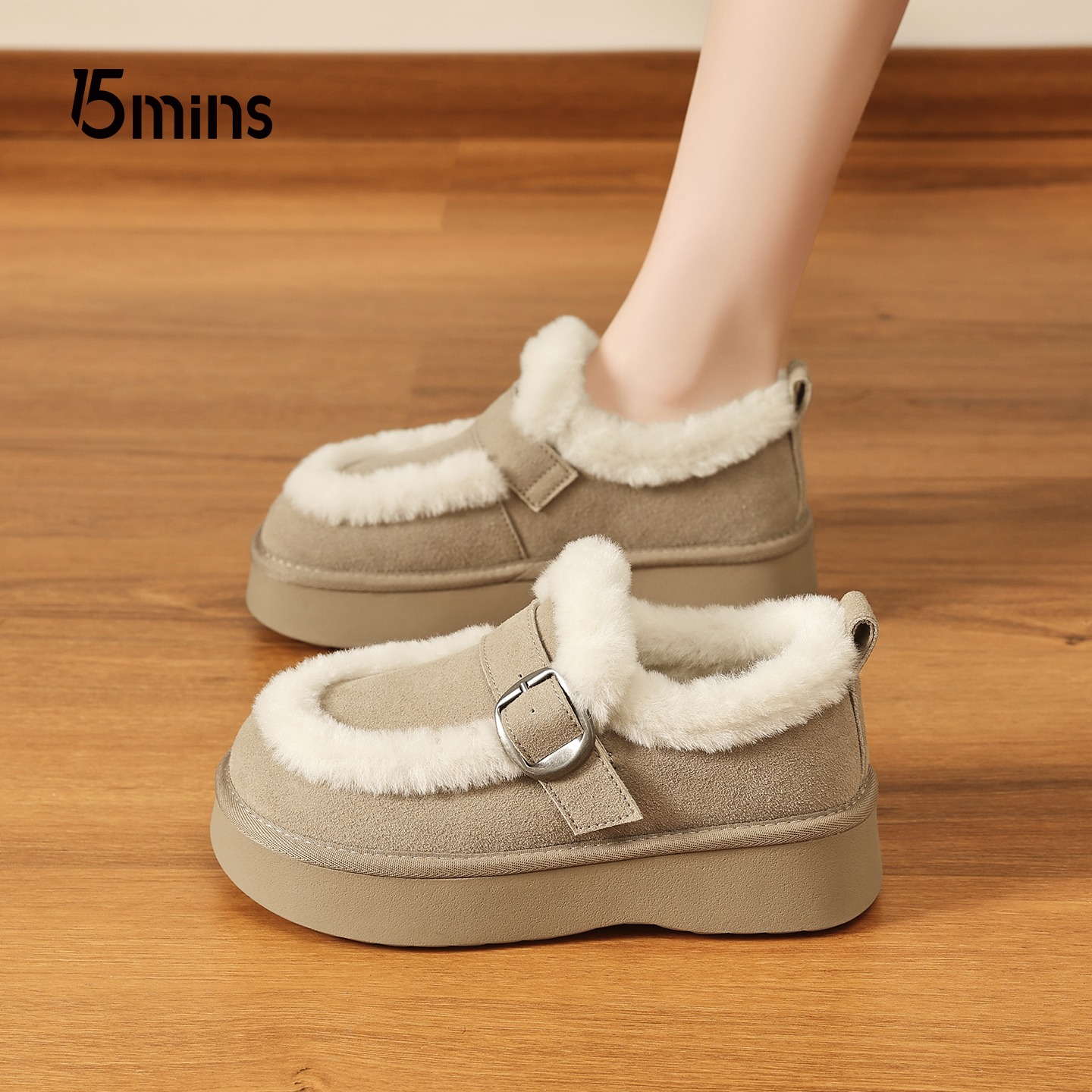 15mins爆款外穿毛毛雪地靴女冬季