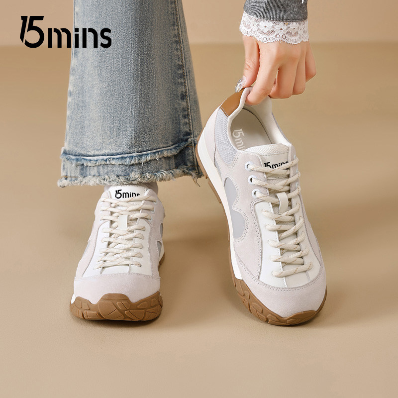 15mins时尚德训鞋女2026春季新款复古百搭运动休闲鞋显脚小阿甘鞋,女鞋,时尚休闲鞋,淘宝优惠券,粉丝福利购,淘宝优惠卷