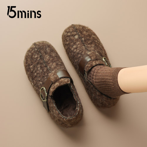 15mins时尚皮带扣勃肯鞋2025冬