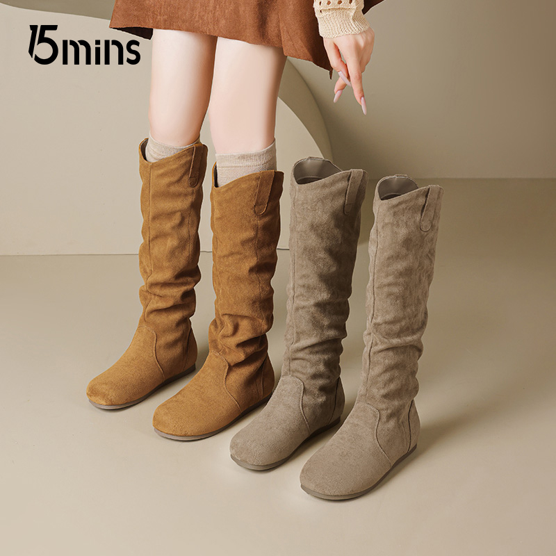 15mins堆堆长靴勃肯高筒骑士靴