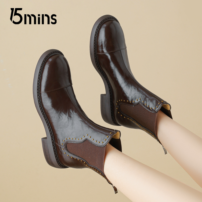 15mins复古风气质马丁靴