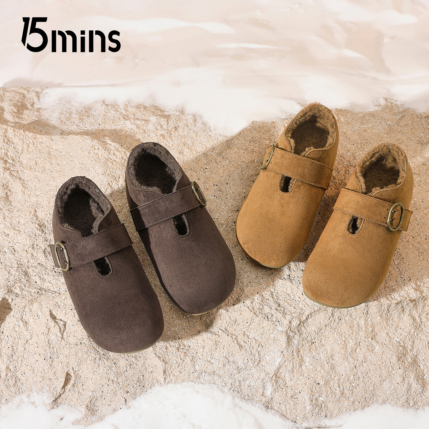 15mins加绒勃肯鞋女2025冬