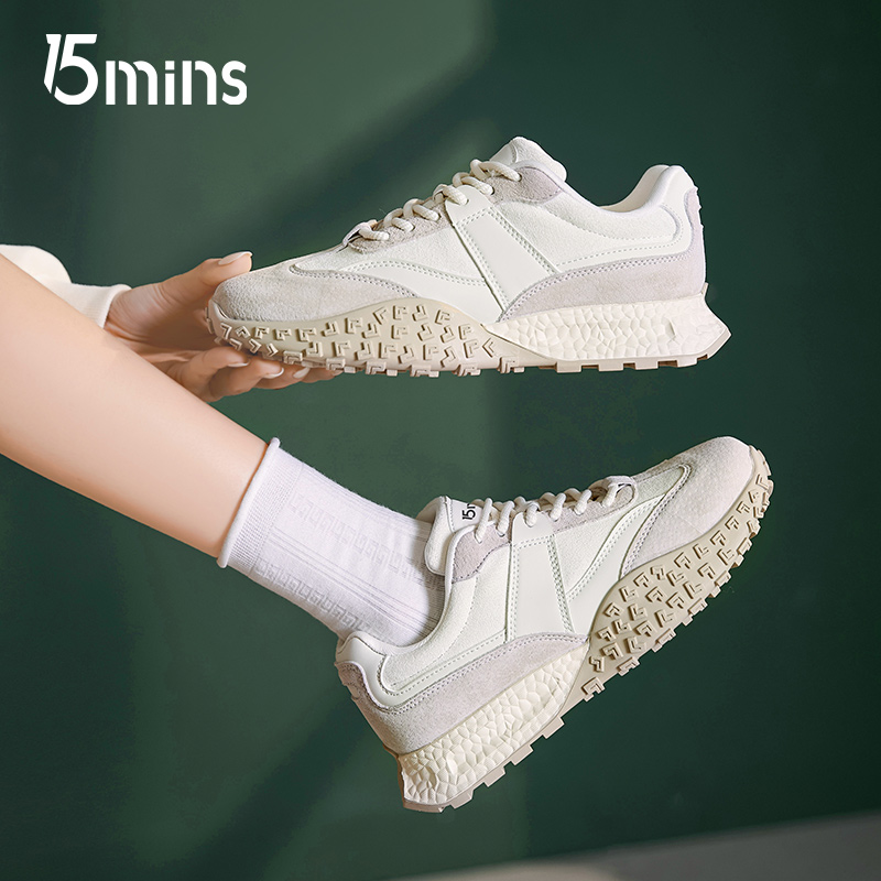 15mins厚底德训女老爹鞋2025新款