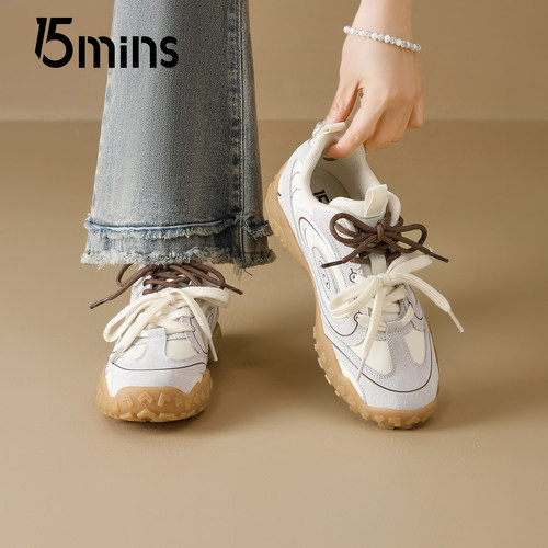 15mins芭蕾风厚底德训鞋女款