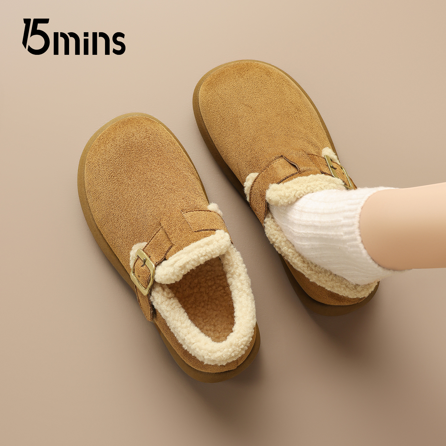 15mins全包加绒勃肯鞋女2025