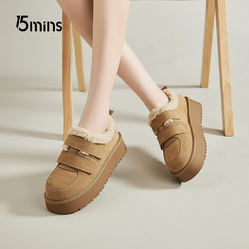 15mins加绒加厚棉鞋女冬季雪地靴