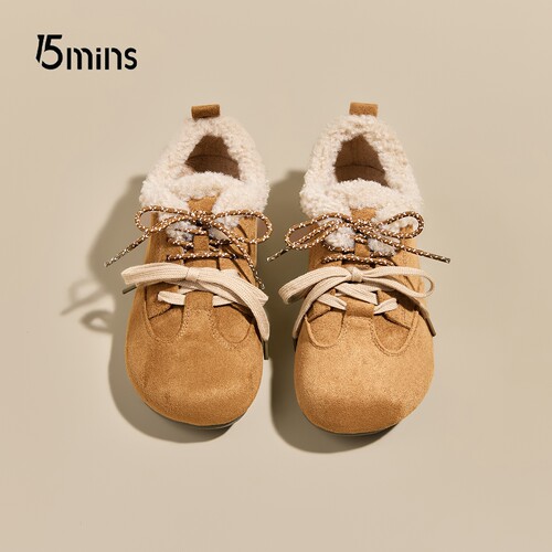 15mins一脚蹬毛毛鞋女冬季外穿