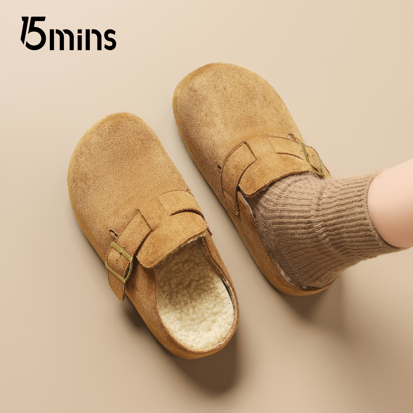 15mins勃肯鞋女款2025冬季新款