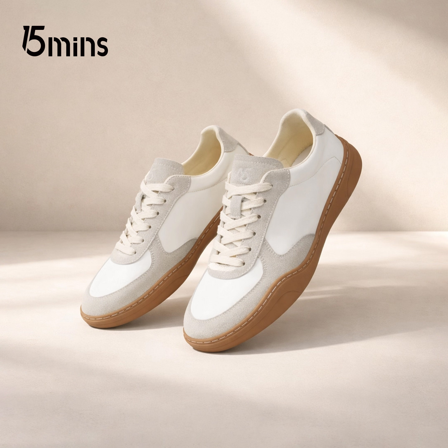 15mins板鞋男2026春季新款男士复古德训阿甘鞋拼接休闲小白鞋平底,流行男鞋,时尚休闲鞋,淘宝优惠券,粉丝福利购,淘宝优惠卷