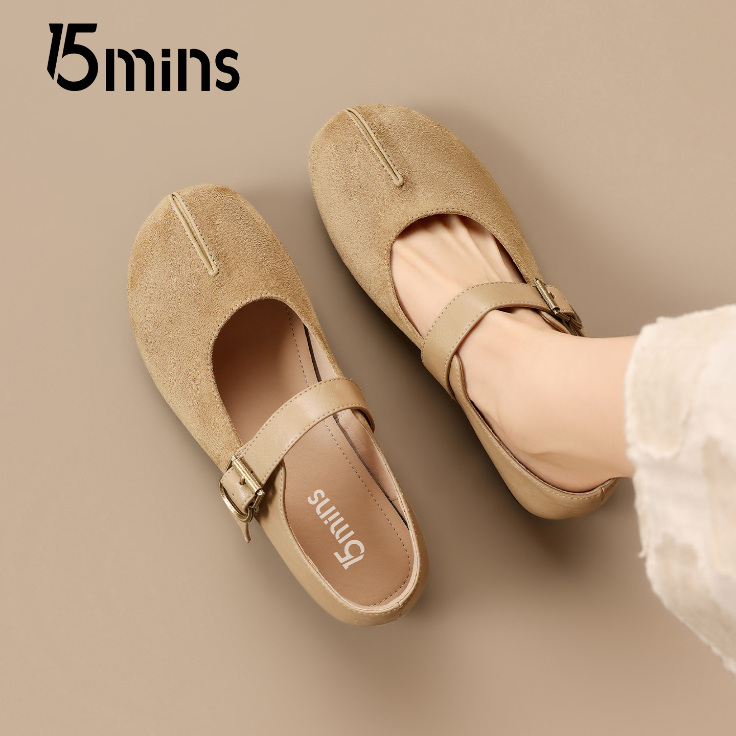 15mins韩版时尚玛丽珍鞋女