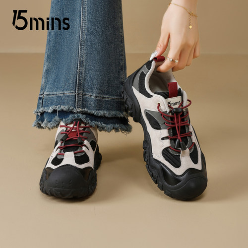 15mins复古户外登山鞋女2025秋