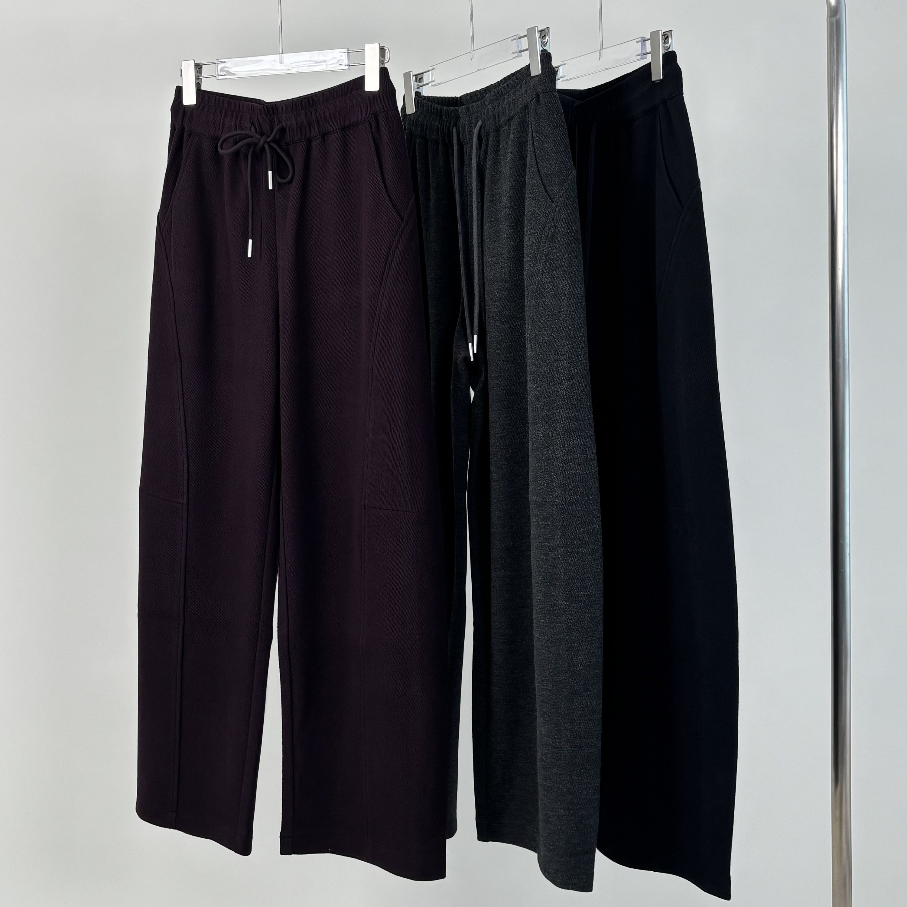 立体剪裁羊毛醋纤休闲裤弯刀裤