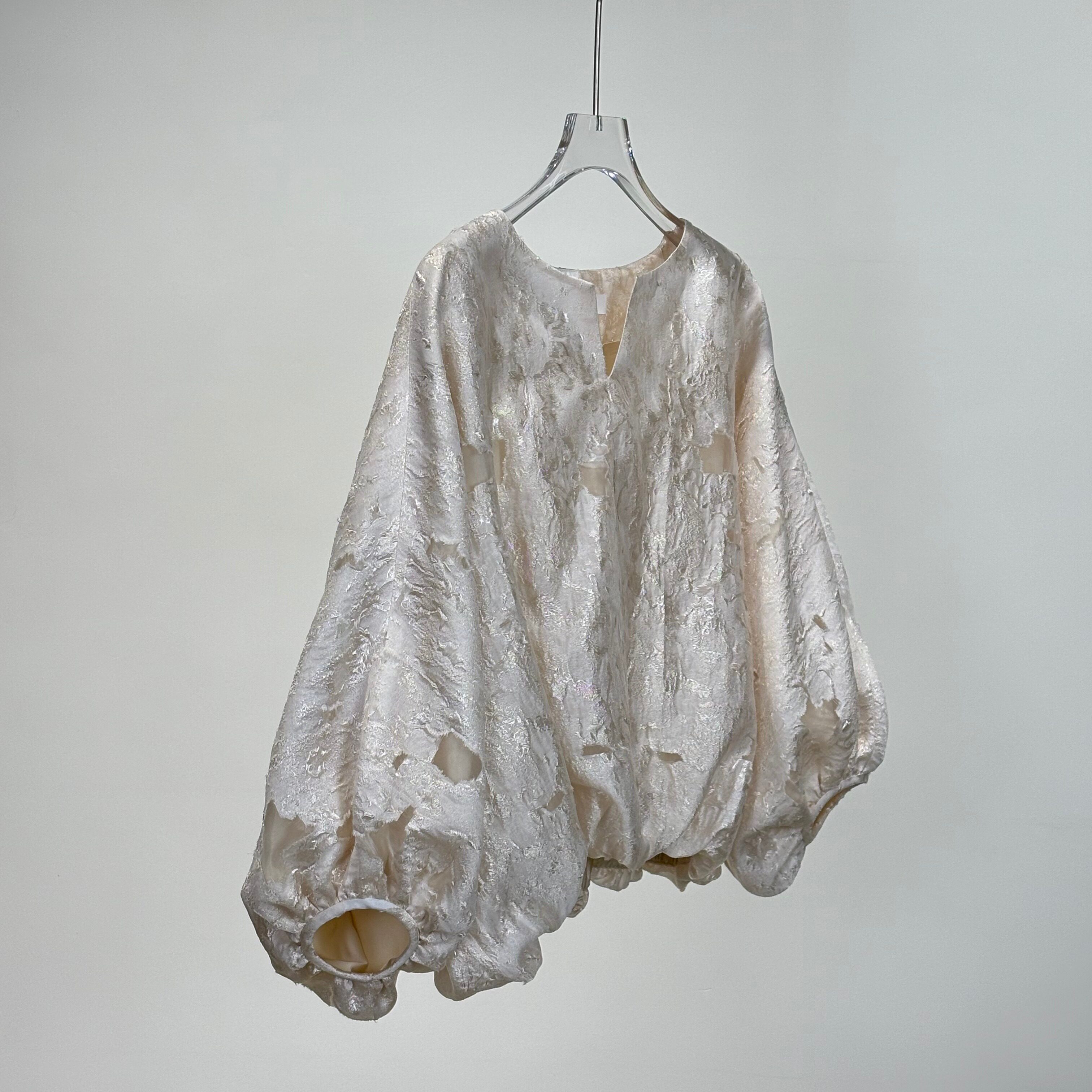 SHEDO真丝欧根纱提花上衣