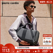 皮尔卡丹旅行包大容量手提出差便携真皮收纳包运动健身包行李袋