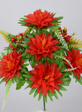 清明菊花墓地摆放厂家假花花束
