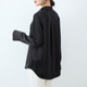 抗皱免烫醋酸缎面暗纹黑色衬衫 衬衣 女春秋叠穿宽松慵懒风垂感大码