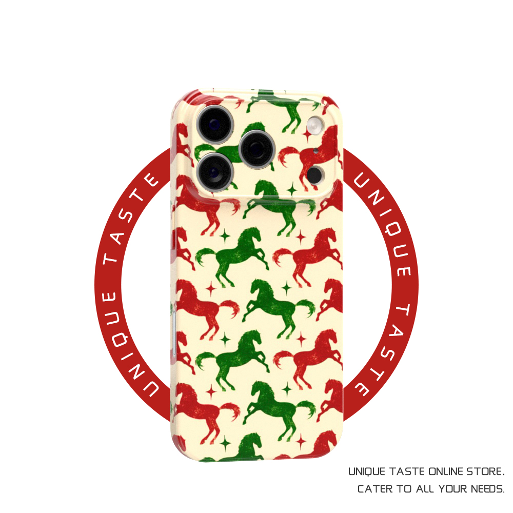 红绿骏马适用iPhone17promax苹果16小米15小众mate70华为p80nova荣耀400本命年高级感手机壳14一加13红米vivo