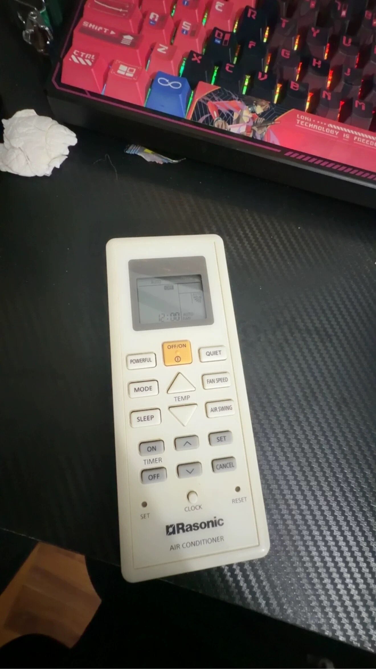 适用港澳Rasonic乐信松下 RS-PC9UK 冷气空调遥控器全新通用