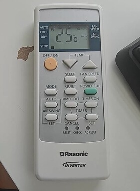 英文适合香港Rasonic乐信空调冷气机遥控器 ACXA21280  全新