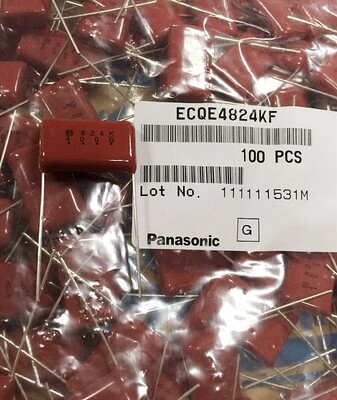 松下CBB电容CEQE4 824J 0.82UF 400V P22.5MM 原装松下 824J 400V