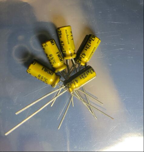 200个=36元 日本尼吉康/nichicon FW 25V47uF 音频滤波电解电容