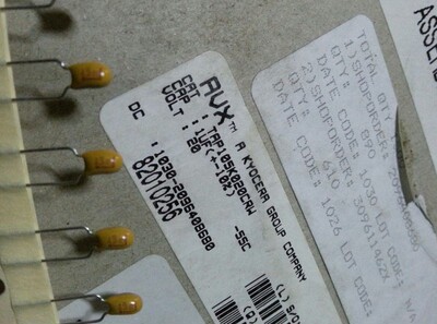 100只 =25元美国AVX 直插钽电容器 20V1uf TAP105M020CRW 1UF/20V