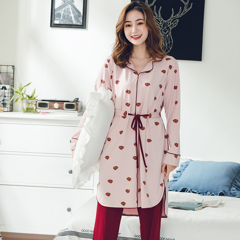 Spring and summer Month of service pure cotton Large maternity dress Lactation Pregnancy pajamas Mid length version Dress trousersin the Maternity/Maternal supplies/Nutrition , Maternity , Set  category - from Buy2taobao.com to provide professional Taobao agent buy service
