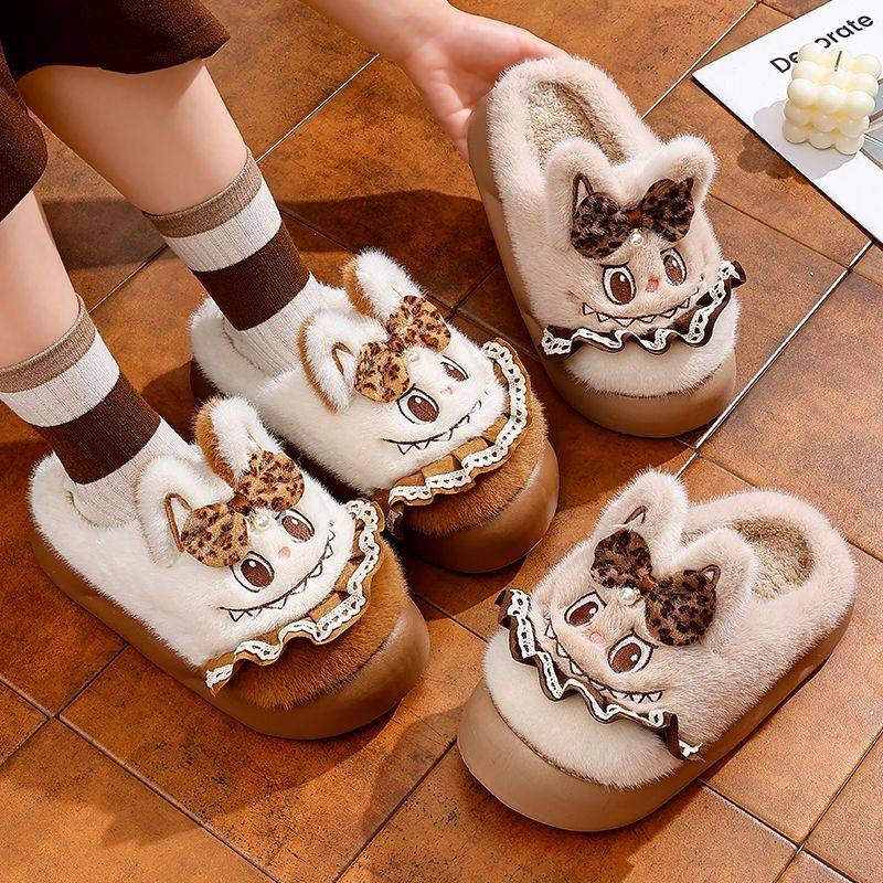 儿童棉拖鞋女童秋冬季卡通宝宝居家亲子拖鞋室内防滑女孩棉鞋女款