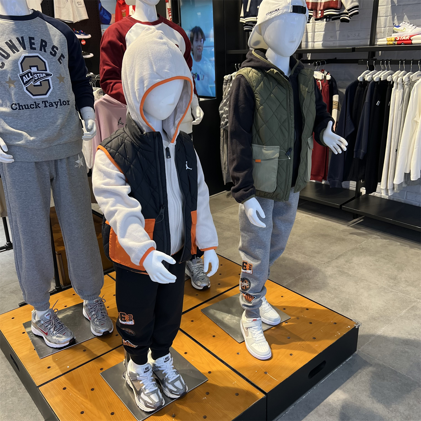 专柜正品飞人运动棉马甲保暖背心