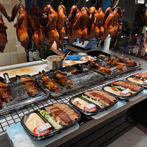 北京烤鸭打包盒一次性餐盒整只烤鸭盒片皮烤鸭外卖盒分格带盖