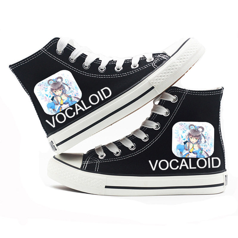 动漫周边vocaloid v家洛天依帆布鞋卡通情侣款少女百搭学生高帮鞋