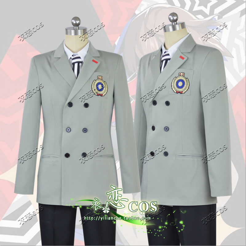 女神异闻录5cos服  明智吾郎 校服 制服 cosplay服装(送手套）
