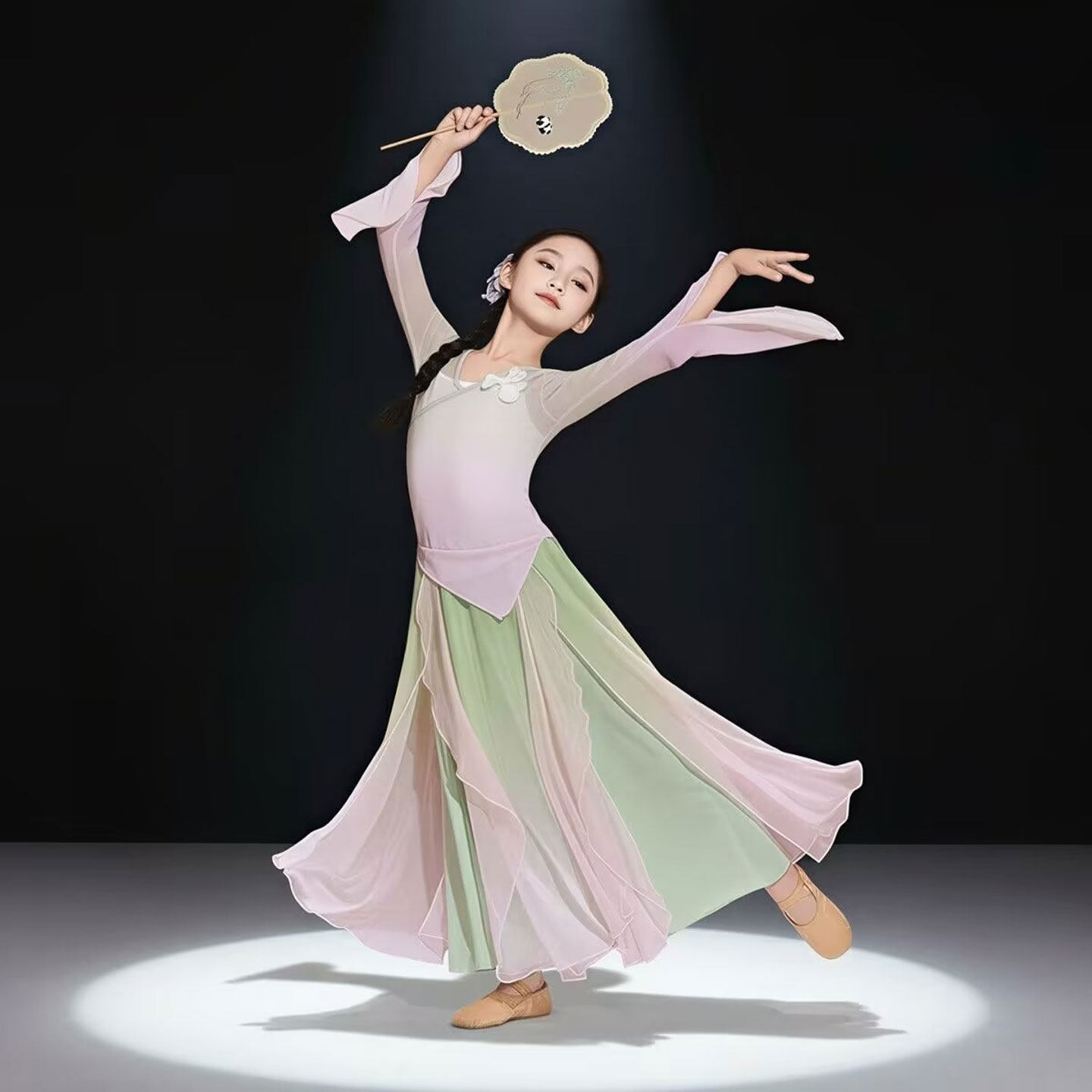 新款儿童古典舞服装中国舞绝美纱衣练功服演出服女少儿立春舞蹈服