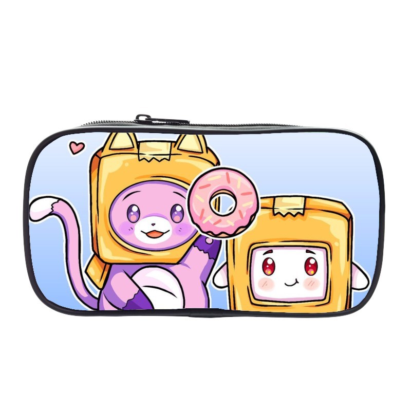 lankybox笔袋 游戏周边学生文具收纳袋 卡通印花笔盒男