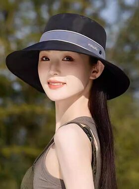 韩版新款两戴拼色渔夫帽子女春夏