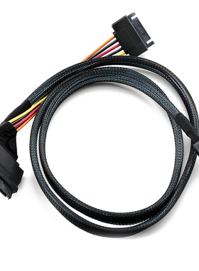 miniSAS SFF-8643转8639+SATA15P电源U.2 NVME SSD固态硬盘数据线