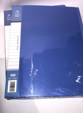 浅蓝文件夹新PP料 单夹双夹 单双强力夹 浅蓝色